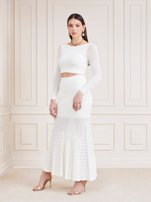 Guess Marciano Mélange De Viscose Ensemble Crème