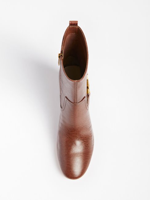 Bottes Sabean En Cuir Véritable Beige Guess