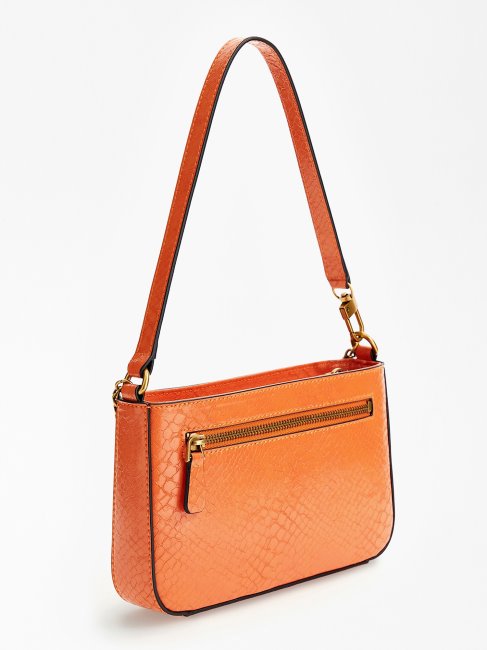 Sac Porté épaule à Imprimé Python Guess Katey Orange
