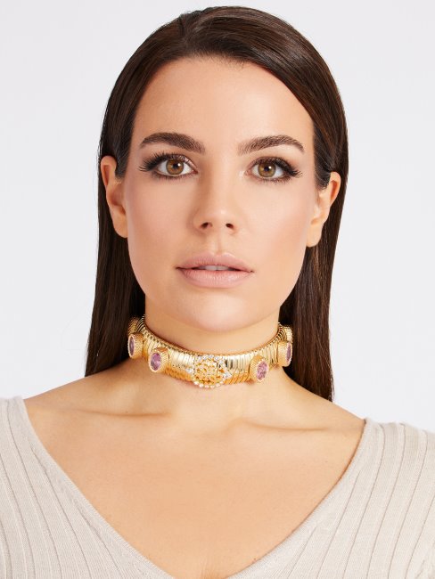 Collier Fou D'or' Multi Rose Guess