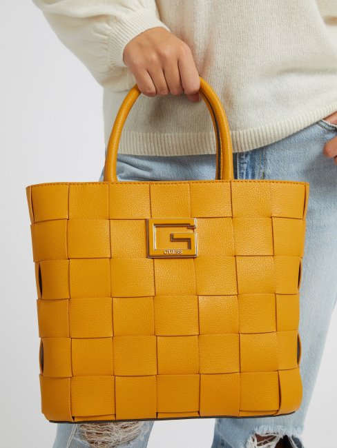 Cabas Tressé Liberty City Guess Jaune