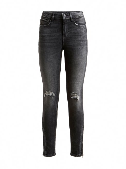 Guess Pantalon En Denim Coupe Skinny Gris