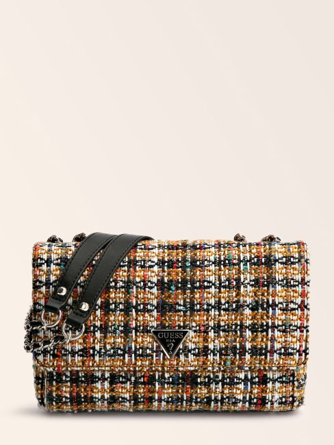 Sac à Bandoulière Cessily En Tweed Marron Multi Guess