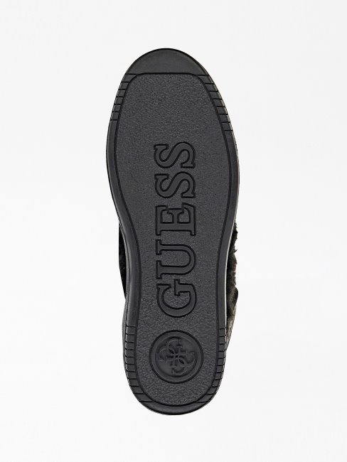 Paniers Montantes Vyves En Fausse Fourrure Noire Guess