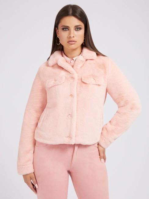 Veste Fausse Fourrure Guess Rose
