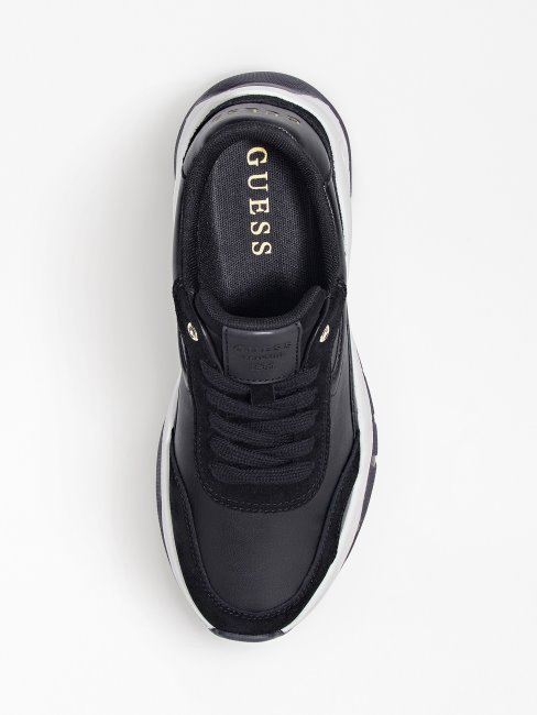 Chaussures De Course à Empiècement En Daim Kinlee Noir Guess