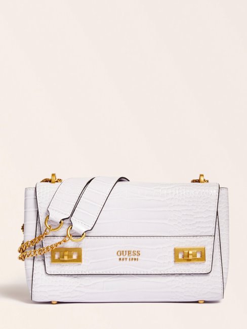 Katey Sac à Bandoulière Imprimé Croco Lilas Guess