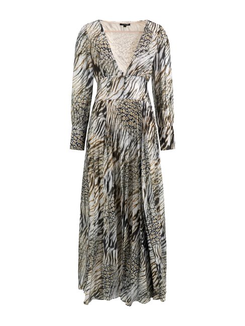Robe Longue Blanche Multi Marciano Imprimé Sur L'ensemble Guess