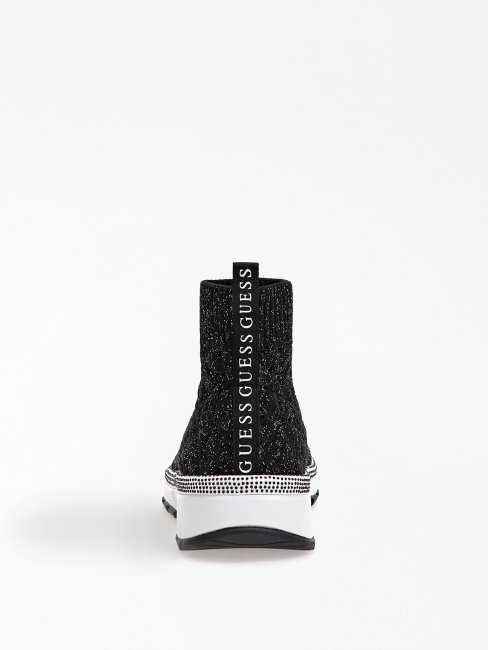 Paniers Montantes Zyla En Maille Guess Noir