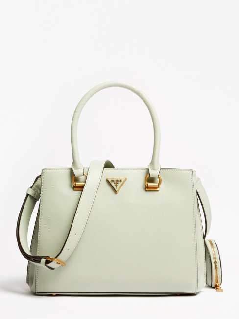 Guess Alexie Saffiano Sac à Main Vert