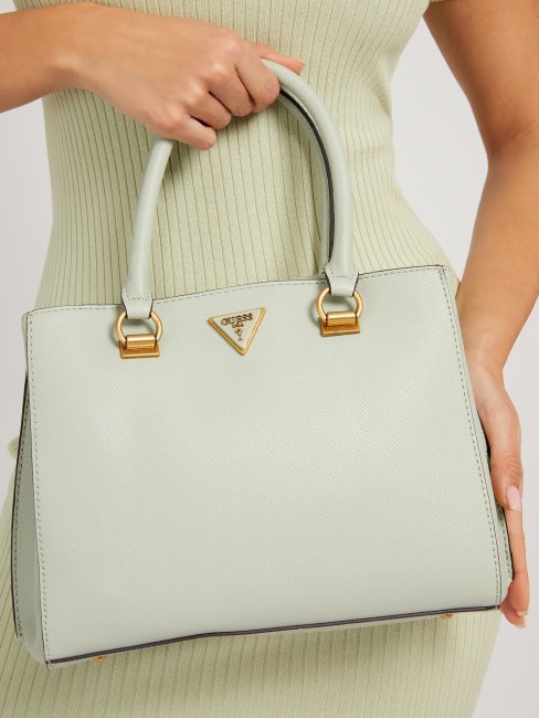 Guess Alexie Saffiano Sac à Main Vert