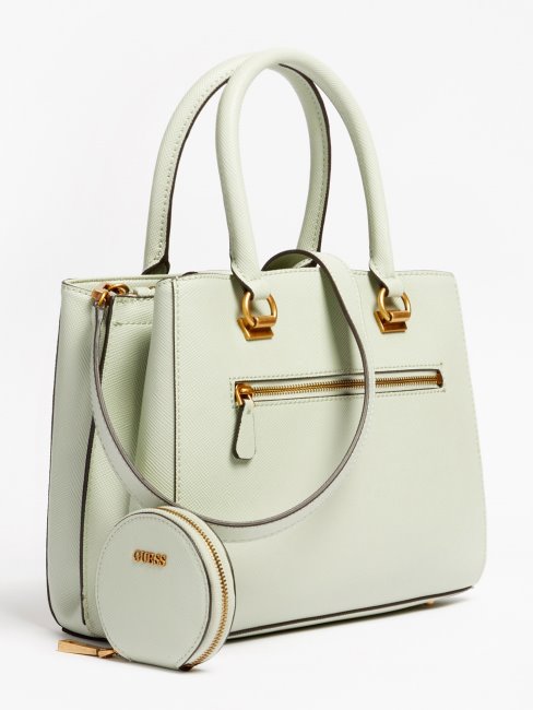 Guess Alexie Saffiano Sac à Main Vert