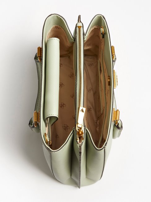 Guess Alexie Saffiano Sac à Main Vert