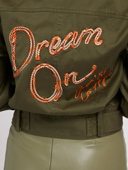 Veste Brodée Dos Vert Guess