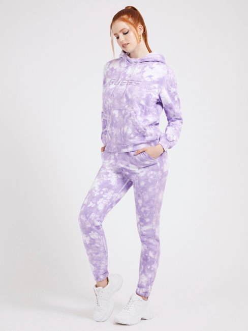 Guess Pantalon De Jogging Tie-dye Violet