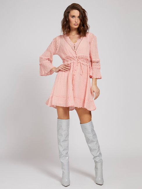 Peignoir Guess Rose Détail Macramé