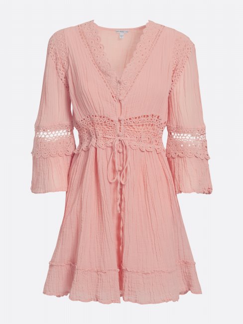 Peignoir Guess Rose Détail Macramé