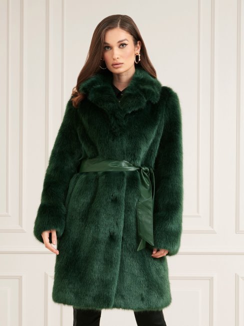 Manteau En Fausse Fourrure Guess Marciano Vert
