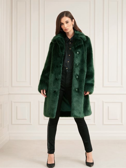 Manteau En Fausse Fourrure Guess Marciano Vert