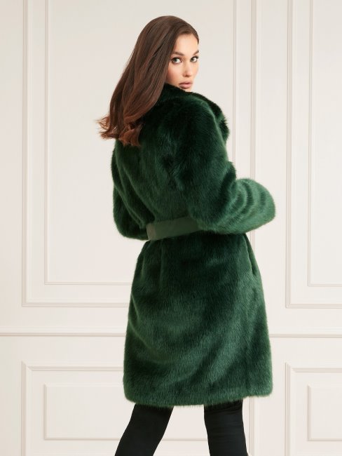 Manteau En Fausse Fourrure Guess Marciano Vert