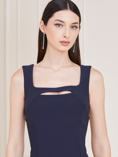 Robe Bleue Marciano Découpée Sur Le Devant