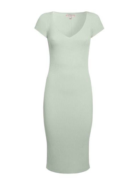 Robe Pull Guess Verte Près Du Corps