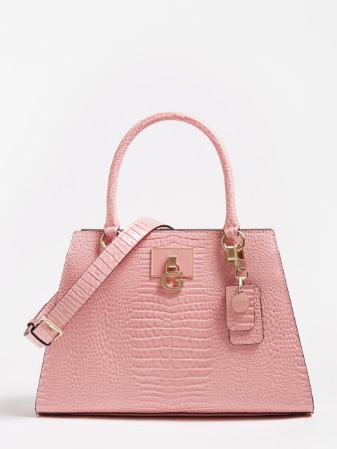 Sac à Main Guess Rose Imprimé Croco Stephi
