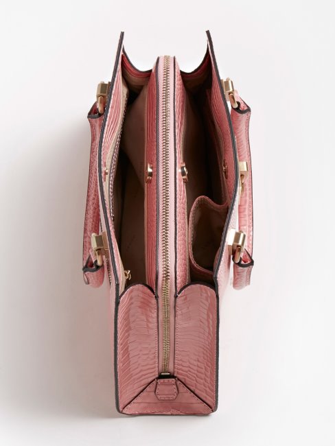 Sac à Main Guess Rose Imprimé Croco Stephi