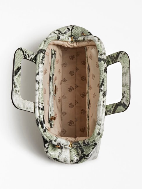 Sac à Main Imprimé Python Multi Errin Vert Guess