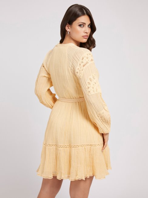 Robe Brodée Guess Jaune