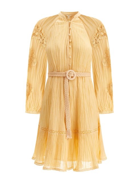 Robe Brodée Guess Jaune