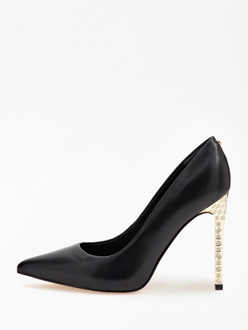 Escarpins Amato En Véritable Cuir Guess Noir