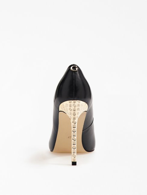 Escarpins Amato En Véritable Cuir Guess Noir