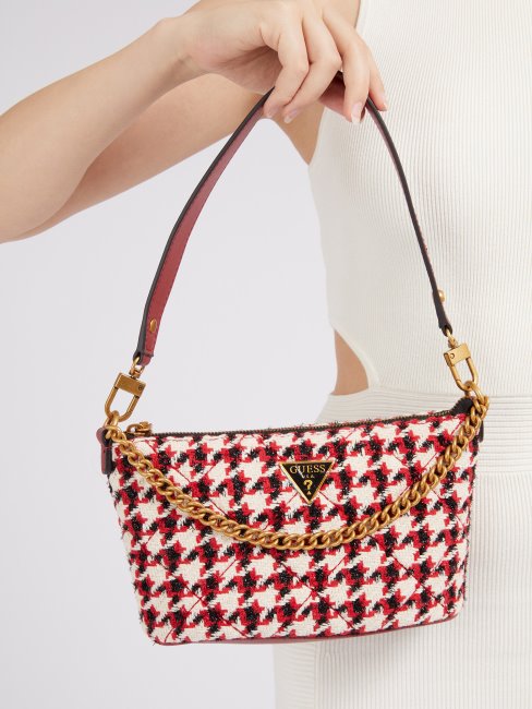 Mini Sac Seau Cessily En Tweed Noir Guess