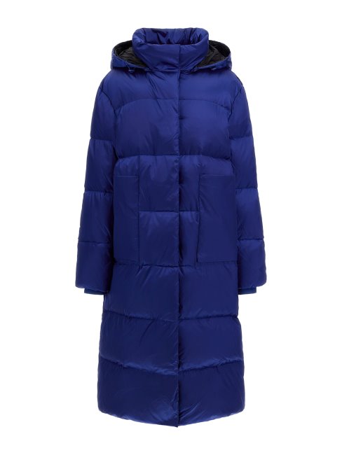 Doudoune Longue En Couette Réel Bleu Guess