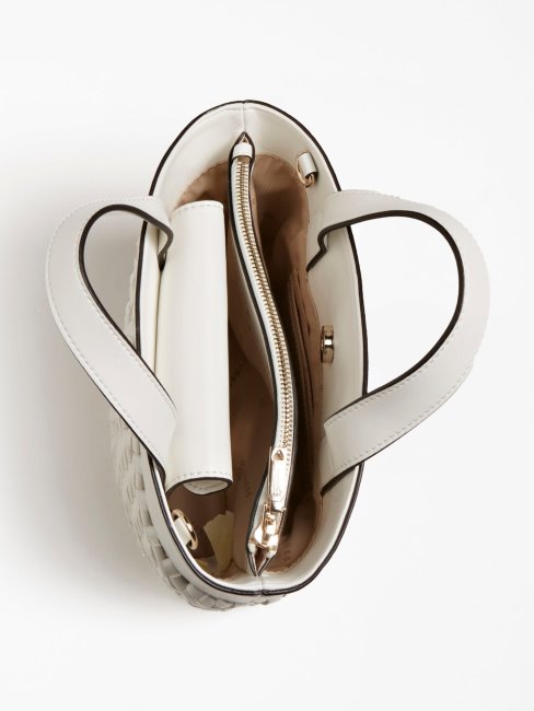 Sicilia Tressé Mini Shopper Blanc Guess