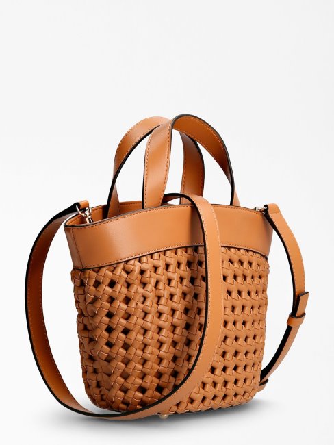 Sicilia Tressé Mini Cabas Guess Marron