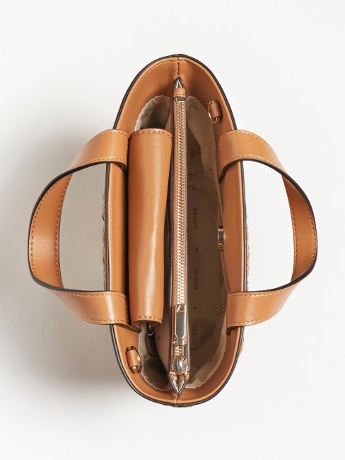 Sicilia Tressé Mini Cabas Guess Marron