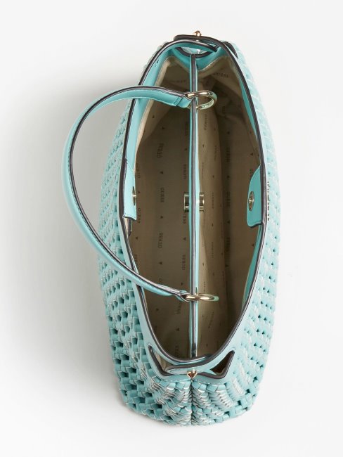 Sac à Main Guess Sicilia Tressé Bleu Clair