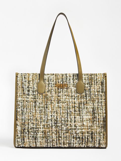 Guess Silvana Tweed Shopper Vert