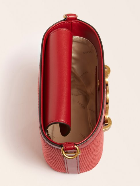 Sac Seau Guess Orange En Velours Côtelé