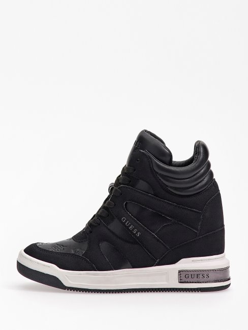 Paniers Compensées Lisa Noires Guess