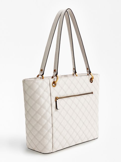 Shopper Noelle En Cuir Verni Blanc Guess