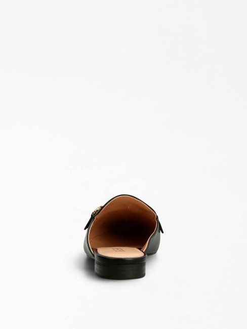 Marisa Mélange De Cuir Sabot Noir Guess