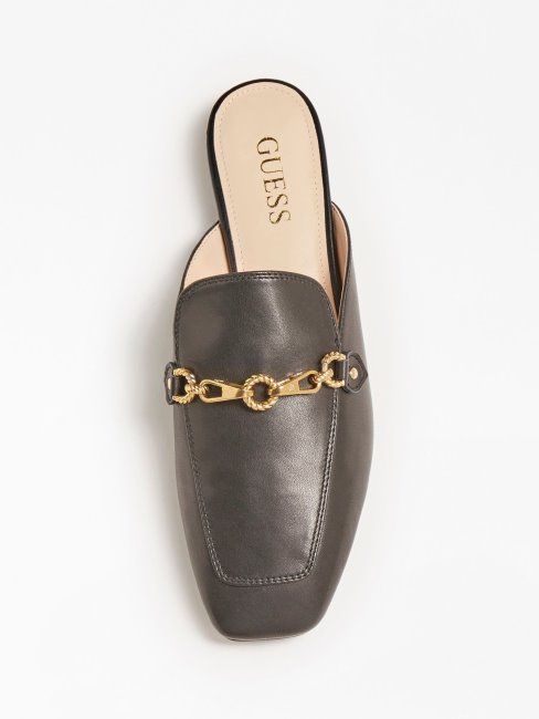 Marisa Mélange De Cuir Sabot Noir Guess