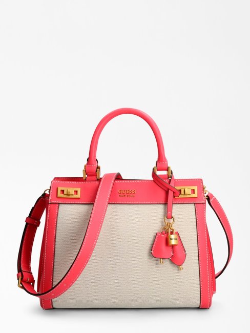 Katey Logo Charm Sac à Main Guess Fuchsia