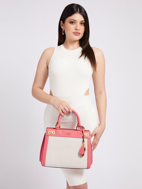 Katey Logo Charm Sac à Main Guess Fuchsia