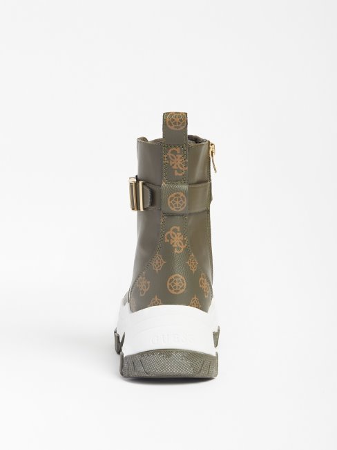 Guess Vert Boucle Bikerz Chaussures De Course Montantes