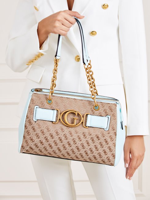 Sac à Bandoulière Guess Bleu Clair Avec Logo Aviana 4g