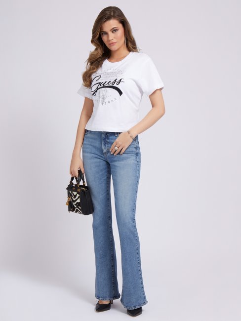 Pantalon Denim évasé Bleu Guess Nouvelle Tendance